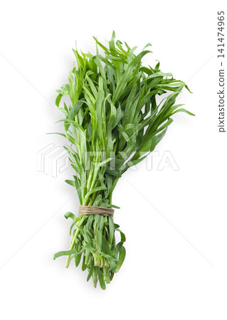Vibrant tarragon bundle highlights the freshness of garden herbs, PNG Vibrant tarragon bundle highlights the freshness of garden herbs, PNG 141474965