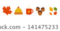 Set of Flat Autumn Season Icons 141475233