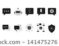 Artificial Intelligence and Communication Icon Set 141475276