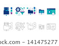 Data Management and Folder Icon Set 141475277