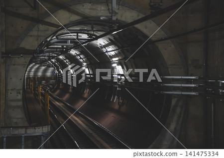 May 1 2026 Underground rail tunnel with cables May 1 2026 Underground rail tunnel with cables 141475334