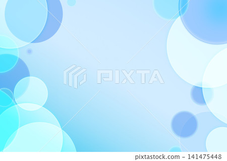 A blue, transparent circular object against a soft light gradient background. A blue, transparent circular object against a soft light gradient background. 141475448