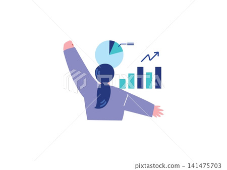 Illustration of a successful businesswoman Illustration of a successful businesswoman 141475703
