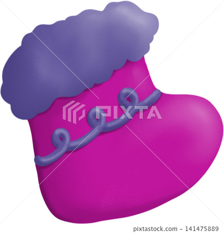 Christmas stocking purple pink watercolor Clipart Christmas stocking purple pink watercolor Clipart 141475889