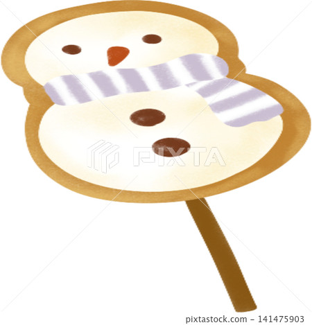 Snowman Christmas cookie 141475903