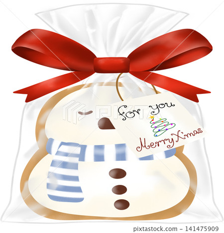 gift cookie Christmas with red ribbon Clipart gift cookie Christmas with red ribbon Clipart 141475909