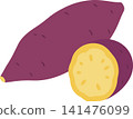 Vector illustration of a purple sweet potato Vector illustration of a purple sweet potato 141476099