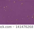 Purple Japanese paper background material with scattered gold leaf. 141476268