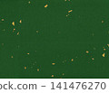 Green Japanese paper background material with scattered gold leaf. 141476270