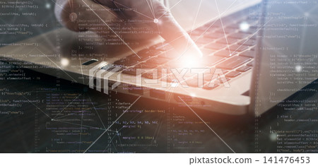 laptop web programming banner laptop web programming banner 141476453
