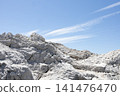 The white limestone slopes of Shirasaki Coast stretch out towards the blue sky. 141476470