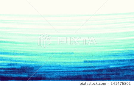 Abstract White to Blue Watercolor Gradient Background with Soft Horizontal Texture 141476801