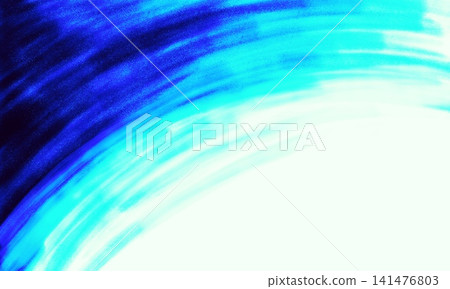 Abstract Blue and White Radial Arc Background 141476803