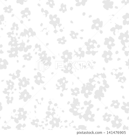 Monochrome Ditsy Floral texture textile pattern design in light gray for fashion and home textiles Monochrome Ditsy Floral texture textile pattern design in light gray for fashion and home textiles 141476905