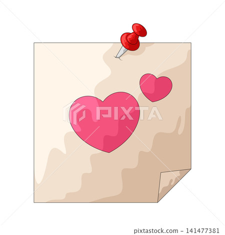 Illustration of love note Illustration of love note 141477381