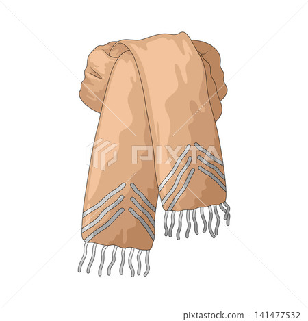 Illustration of scarf Illustration of scarf 141477532