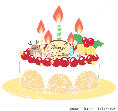 Christmas cake illustration Christmas cake illustration 141477596