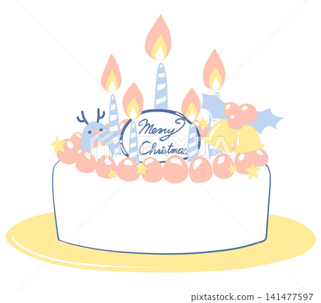 Christmas cake illustration Christmas cake illustration 141477597