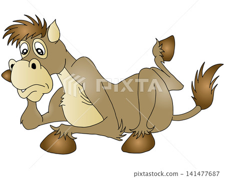 Hand-drawn animal illustration ☆ Donkey Hand-drawn animal illustration ☆ Donkey 141477687