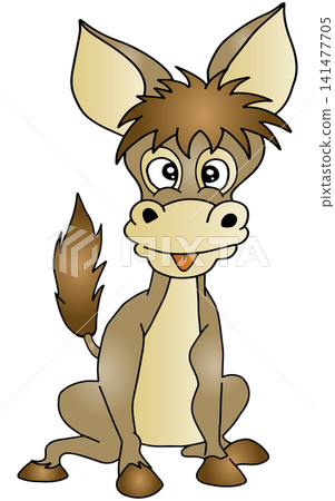 Hand-drawn animal illustration ☆ Donkey 141477705