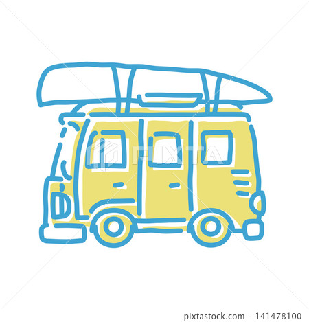 A yellow car with a kayak on the rooftop. A yellow car with a kayak on the rooftop. 141478100