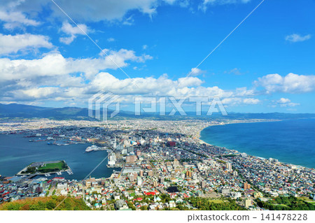 Hokkaido Autumn blue sky Scenery from Hakodate Hokkaido Autumn blue sky Scenery from Hakodate 141478228