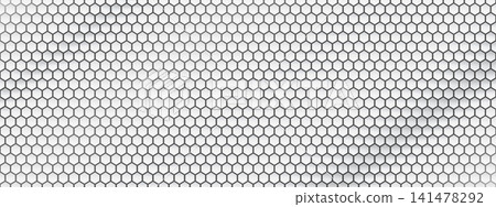 Fiber honeycomb pattern with carbon texture. Seamless hexagon grid background. Modern vector bg. Fiber honeycomb pattern with carbon texture. Seamless hexagon grid background. Modern vector bg. 141478292