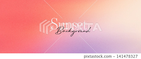 Abstract sunset background with grain sand noise texture. Soft purple red gradation bg. Abstract sunset background with grain sand noise texture. Soft purple red gradation bg. 141478327