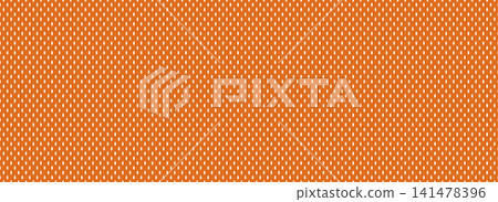 Jersey mesh fabric seamless pattern. Orange sports textile background with small perforated holes. Vector athletic wear texture. Jersey mesh fabric seamless pattern. Orange sports textile background with small perforated holes. Vector athletic wear texture. 141478396