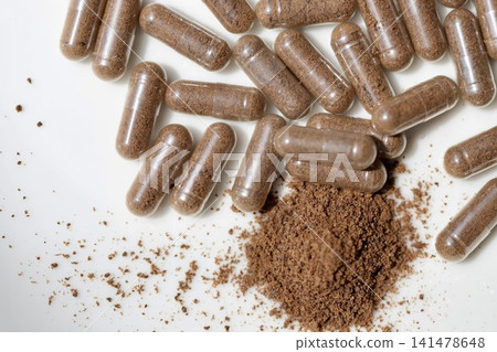 透明膠囊裝米糠粉;米糠補充劑 透明膠囊裝米糠粉;米糠補充劑 141478648