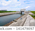 Yuriage Floodgate leading to the mouth of the Natori River, Natori City, Miyagi Prefecture 141479097