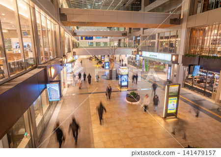 JR Sendai Station East Exit, Sendai Station East-West Free Passage, Mori no Hidamari Galleria, Night View, Commercial Facilities 141479157