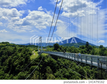 九重夢吊橋是日本最高的行人吊橋,橫跨大分縣九重町的鳴小川峽谷。 九重夢吊橋是日本最高的行人吊橋,橫跨大分縣九重町的鳴小川峽谷。 141479182