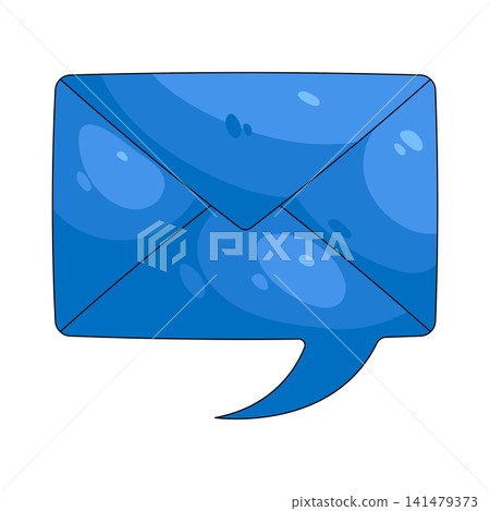 Illustration of envelope message Illustration of envelope message 141479373