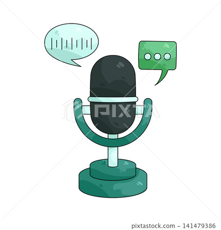 Illustration of microphone Illustration of microphone 141479386