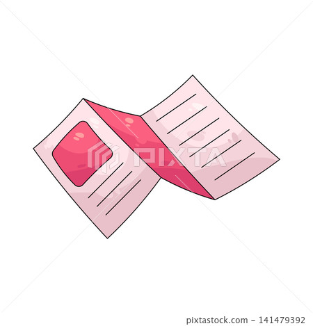 Illustration of folded brochure Illustration of folded brochure 141479392