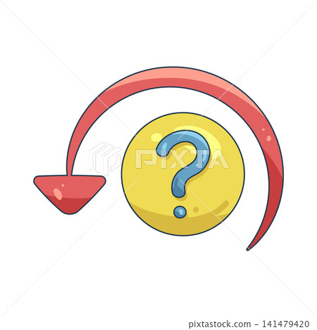 Illustration of question mark with arrow Illustration of question mark with arrow 141479420