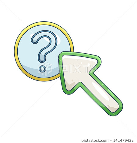 Illustration of cursor pointing at question mark Illustration of cursor pointing at question mark 141479422