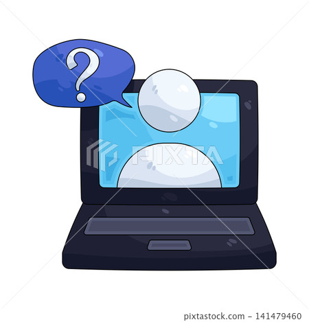 Illustration of video call Illustration of video call 141479460