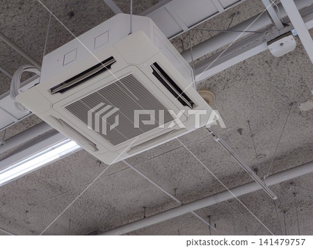 Commercial air conditioner in operation Commercial air conditioner in operation 141479757