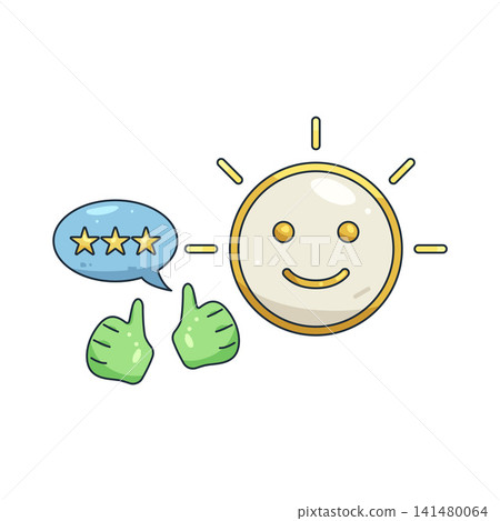 Illustration of satisfaction Illustration of satisfaction 141480064