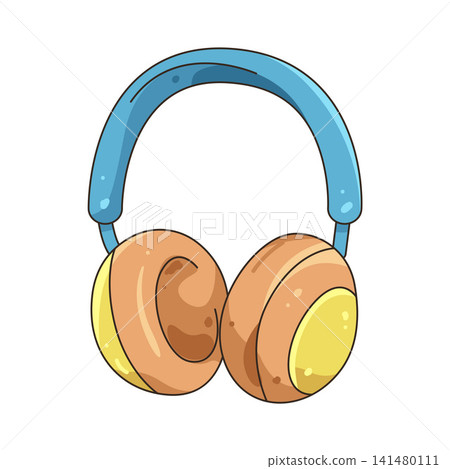 Illustration of headphones Illustration of headphones 141480111