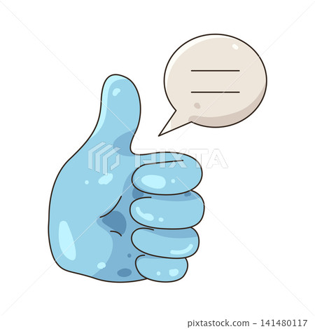 Illustration of thumbs up Illustration of thumbs up 141480117