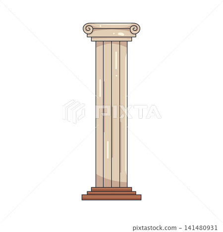 Illustration of classical ionic column 141480931