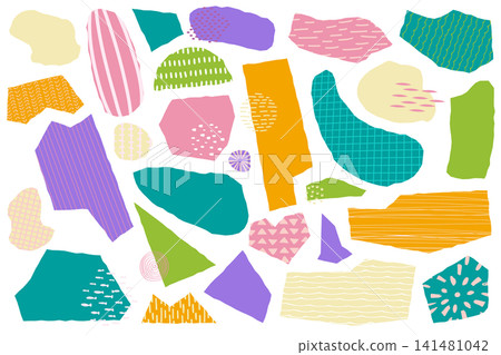 Paper scrap material set | A cheerful, childlike atmosphere Paper scrap material set | A cheerful, childlike atmosphere 141481042