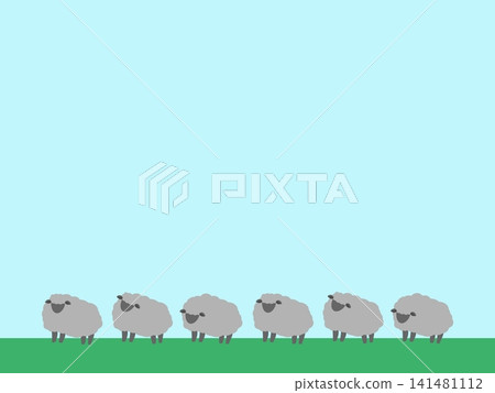 Black Sheep Frame Sky Illustration Black Sheep Frame Sky Illustration 141481112
