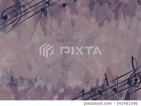 Purple background material with a musical staff and notes drawn on it. Purple background material with a musical staff and notes drawn on it. 141481306