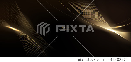Modern abstract vector design with a black background and luxurious elements. Modern abstract vector design with a black background and luxurious elements. 141482371