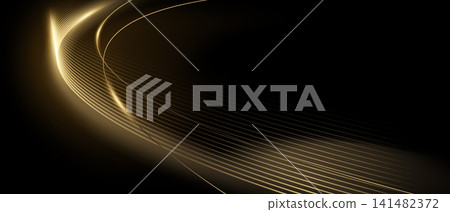 Modern abstract vector design with a black background and luxurious elements. Modern abstract vector design with a black background and luxurious elements. 141482372