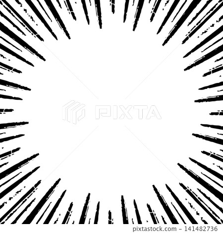 Concentration lines background, hand-drawn lines, manga style, frame, square size Concentration lines background, hand-drawn lines, manga style, frame, square size 141482736